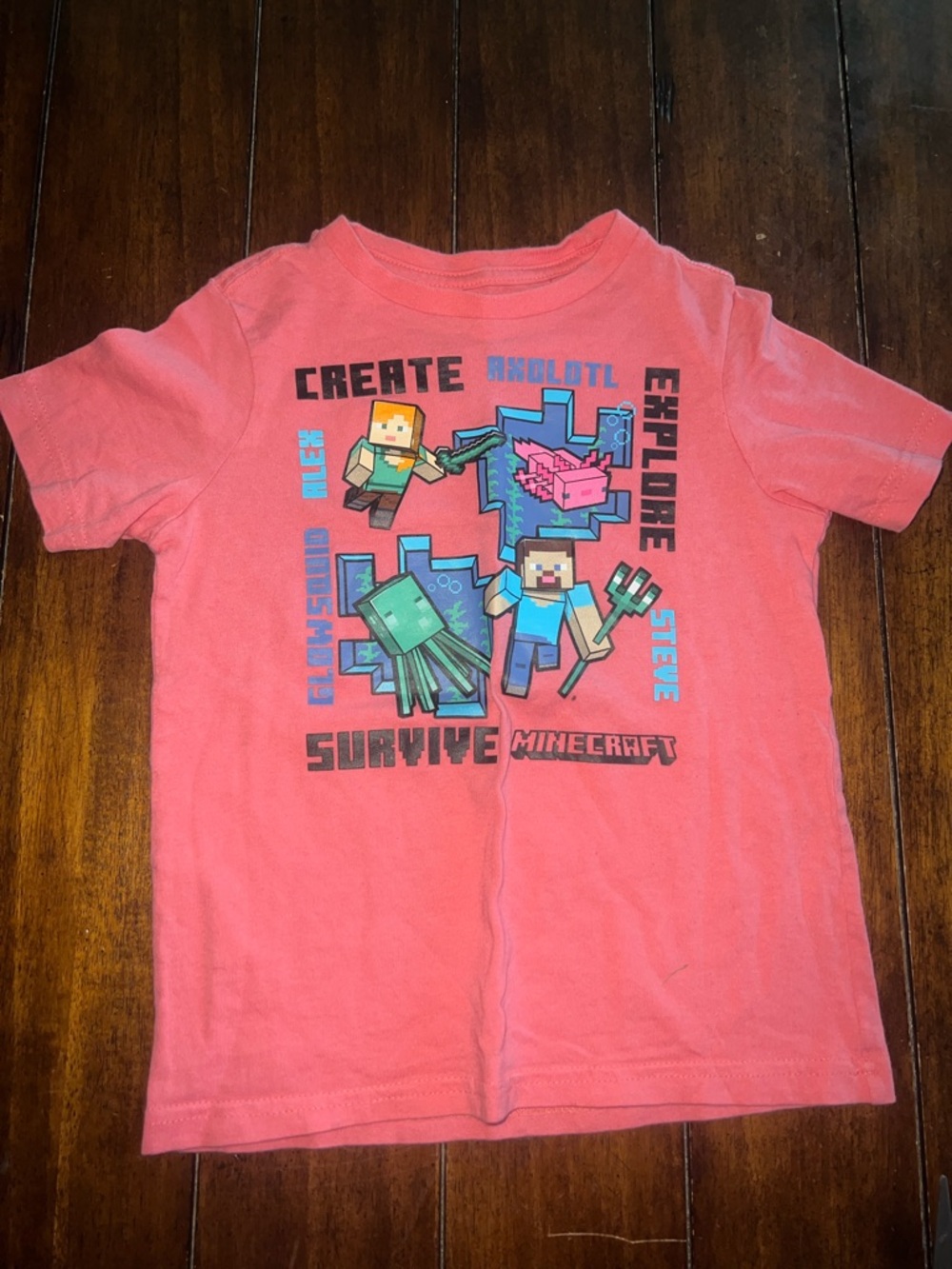 🎉🎉5 for $20🎉🎉Minecraft Kids' Short-Sleeve Coral Graphic Tee